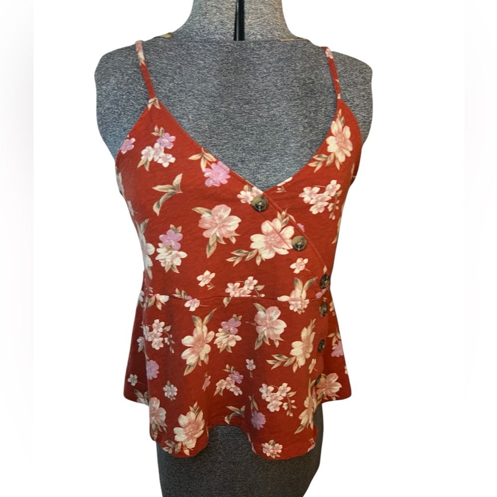 American Eagle Outfitters Red Floral Camisole